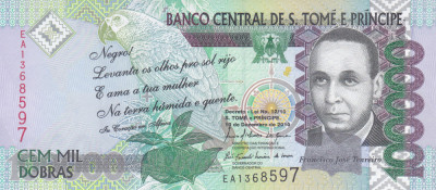 Bancnota Sao Tome si Principe 100.000 Dobras 2010 - P69b UNC foto