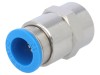 Conector Push-in Festo G 3/8, Diametru Iesire 12mm, Presiune -0.95-6 Bar, Alama Nichelata, Cauciuc NBR