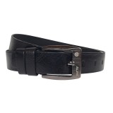Curea pantaloni barbati din piele naturala Negru 3.7cm CK200N