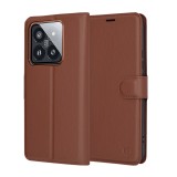 Husa Xiaomi 14 Pro Techsuit Leather Folio, maro