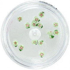 Decorațiuni unghii - flori acrilice, verzi deschis