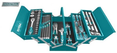 TOTAL - TRUSA DE SCULE IN CUTIE METALICA 59 PIESE (INDUSTRIAL) PowerTool TopQuality foto