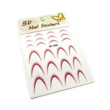 Set de 4 unități: Stickere tip slider design french-ombr&eacute; #1950