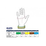 Mănuși galbene Vital 210 din latex, mărimea 8, MAPA
