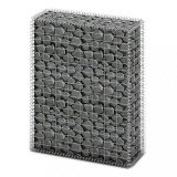 VidaXL Coș gabion cu capace, s&acirc;rmă galvanizată, 100 x 80 x 30 cm