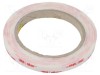 Bandă de fixare 3M, 9mm x 5,5m, acril albă, rezistentă la temperaturi -35&divide;90&deg;C