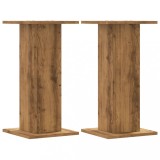 Cumpara ieftin Suporturi de plante, 2 buc., stejar artizanal, 30x30x60cm, lemn