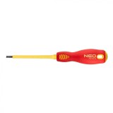 Surubelnita plata izolată 1000V Neo, 4.0 x 100mm, otel SVCM, maner ergonomic, antialunecare, varf magnetic