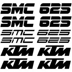 Set 8 Stickere KTM SMC625 Negru foto