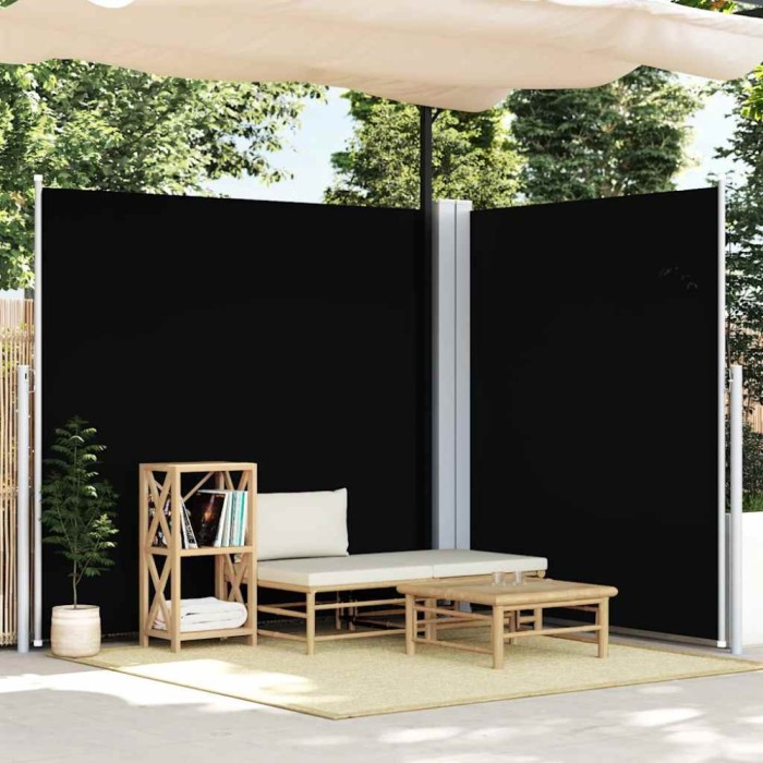 Copertină laterală retractabilă, negru, 200x600 cm