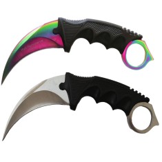 Set doua cutite karambit DEPOX&reg;, Comando Specialist, otel inoxidabil, multicolor, 20 cm
