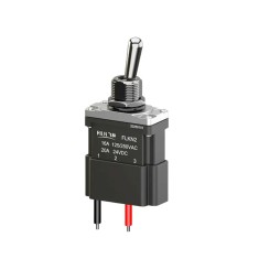 Intrerupator basculant cu mentinere, 12mm, 2 pozitii, 2 fire, ON-OFF, 16A 125 250VAC, 20A 24VDC, SPST, IP67, FLKN2-11X-W