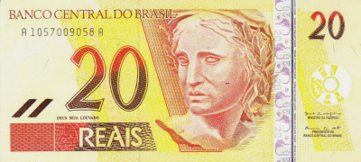 Bancnota Brazilia 20 Reais (2001) - P250a aUNC foto