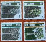 NEW-ZEELANDA-''FLORA-ARBORI'' SET 4V.-stampilate-Vezi-Scan