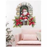 Cumpara ieftin Sticker Perete Autocolant Mos Craciun, 30x90cm - 66614