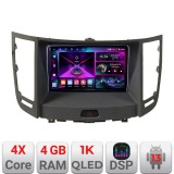 Navigatie Infinity FX intre anii 2009-2012 Android radio gps internet 4+64 InCell Display 1K Kit-fx35+EDT-E209-RK