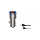 Incarcator auto SMART Quick charge USB QC3.0 36W + cablu lightning compatibil Iphone Cod: XO-CC52A Automotive TrustedCars