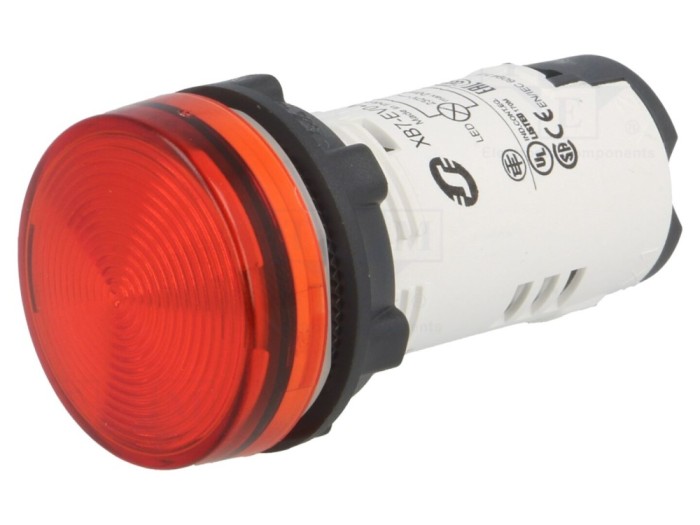 Lumină de control LED 230V, roșie