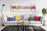 Tablou abstract Pictura tablou decorativ dimensiuni mari in relief 180x100cm, Ulei