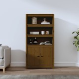 vidaXL Dulap &icirc;nalt, maro miere, 80x35x154 cm, lemn masiv de pin
