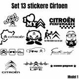 Set 13 Stickere Auto Citroen Personalizate , 5 Dimensiuni si 6 Culori
