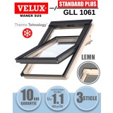 Fereastra mansarda Velux GLL 1061, lemn de pin, 3 sticle, maner sus