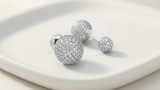 Cumpara ieftin Cercei Argint 925 Double Ball Pave Zirconiu Cubic atcom 18mm Tridimensionali