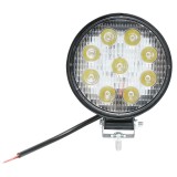 Lampa LED rotunda 27W, 9 LED-uri, 10-60V, IP67, unghi 60&deg;