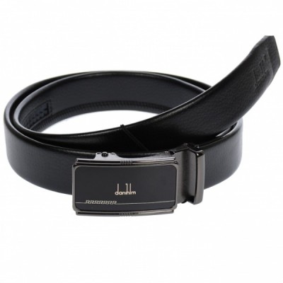 Curea din piele pentru barbati, catarama metalica fara ac, latime 3.5 cm, lungime reglabila, negru - LS226NSS foto
