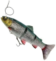 Swimbait Articulat SAVAGE GEAR 4D Trout, Green Silver, 180g, 25cm, 1buc/pac