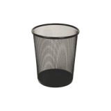 Cos de gunoi CNX 5003, pentru hartie, 12 litri, 24x27cm, plasa metalica, negru