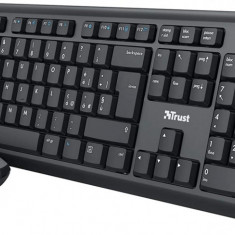 Set tastatura si mouse fara fir Trust Ymo pentru Windows Linux, Silentios, PC Laptop, Negru - RESIGILAT