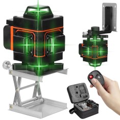 Nivel laser 4d, 16 linii, precizie 360 grade, functie autonivelare, telecomanda, reincarcabil, ip54 foto