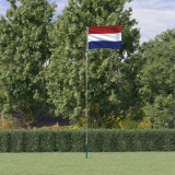 VidaXL Steag Olanda și st&acirc;lp din aluminiu, 5,55 m