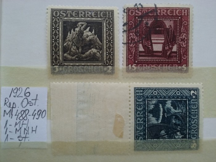 1926- Austria-Rep.Ost.-Mi488-490-MNH+MH+st.