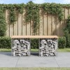 VidaXL Bancă de grădină, design gabion, 103x44x42cm, lemn masiv de pin 834338