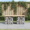vidaXL Bancă de grădină, design gabion, 103x44x42cm, lemn masiv de pin 834338