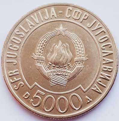 2321 Iugoslavia Yugoslavia 5000 dinara 1989 Non-aligned Summit km 135 UNC foto