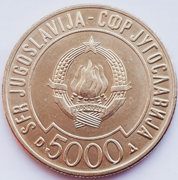 2321 Iugoslavia Yugoslavia 5000 dinara 1989 Non-aligned Summit km 135 UNC