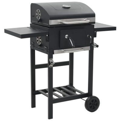 Gossi gratar barbecue cu carbuni, raft inferior, negru foto