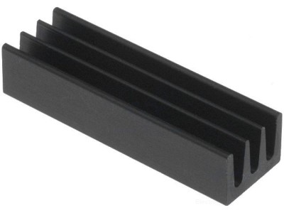 Radiator extrudat, aluminiu, 22x6.3mm, negru, FISCHER ELEKTRONIK, ICKSMDA22SA, T136895 foto