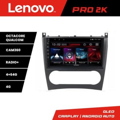 Navigatie Mercedes Clasa C W203 facelift Lenovo Kit-093 cu Android Radio Bluetooth Internet 8 core QLED 2K 4+64 360GB CarStore Technology foto