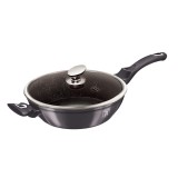 Cumpara ieftin Tigaie Marmorata 32cm cu Capac Berlinger Haus Carbon Pro BH 7139, Aluminiu Forjat, Inductie, Gri Inchis