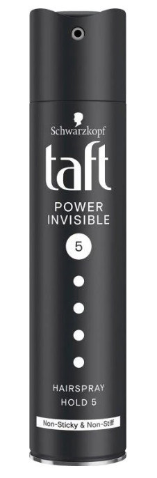 Fixativ spray Taft Power Invisible, nivel fixare 5, formula vegana, 250 ml