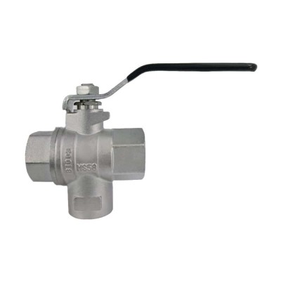 Robinete sferice cu 3 căi, 1 inch, alamă - Control precis foto