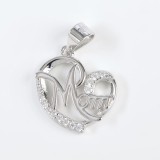 Pandantiv cu pietre zirconice din argint Mom