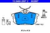 ATE 13.0460-2897.2 set placute frana,frana disc
