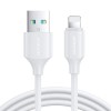 Cablu pentru incarcare si transfer de date Joyroom S-UL012A9, USB/Lightning, 2.4A, 1m, Alb