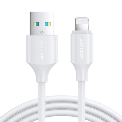 Cablu pentru incarcare si transfer de date Joyroom S-UL012A9, USB/Lightning, 2.4A, 1m, Alb foto