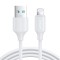 Cablu pentru incarcare si transfer de date Joyroom S-UL012A9, USB/Lightning, 2.4A, 1m, Alb